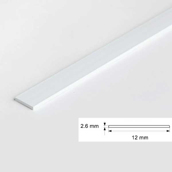 1 Metre Durable PVC Flat Bar in Multiple Sizes