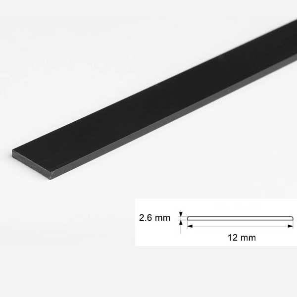 1 Metre Durable PVC Flat Bar in Multiple Sizes