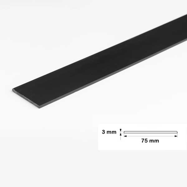 1 Metre Durable PVC Flat Bar in Multiple Sizes