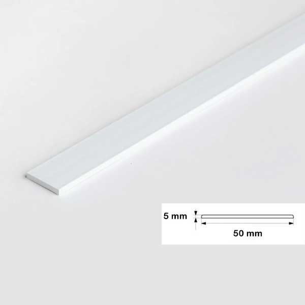 1 Metre Durable PVC Flat Bar in Multiple Sizes