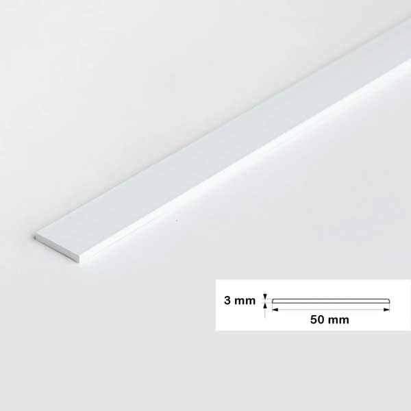 1 Metre Durable PVC Flat Bar in Multiple Sizes