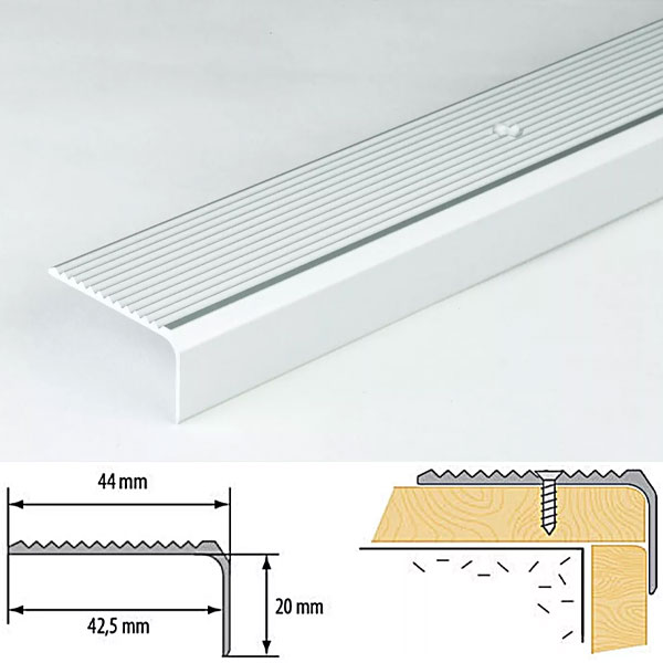 1m Anodized Aluminum Stair Nosing Edge Trim
