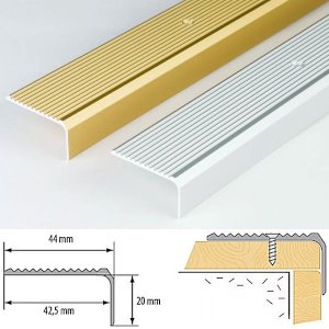 1m Anodized Aluminum Stair Nosing Edge Trim