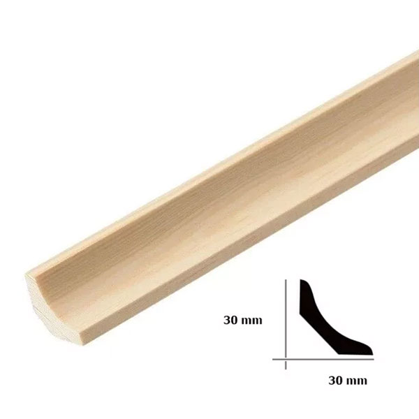 1m Pine Scotia Decorative Wooden Timber Edging Trim Moulding Beading