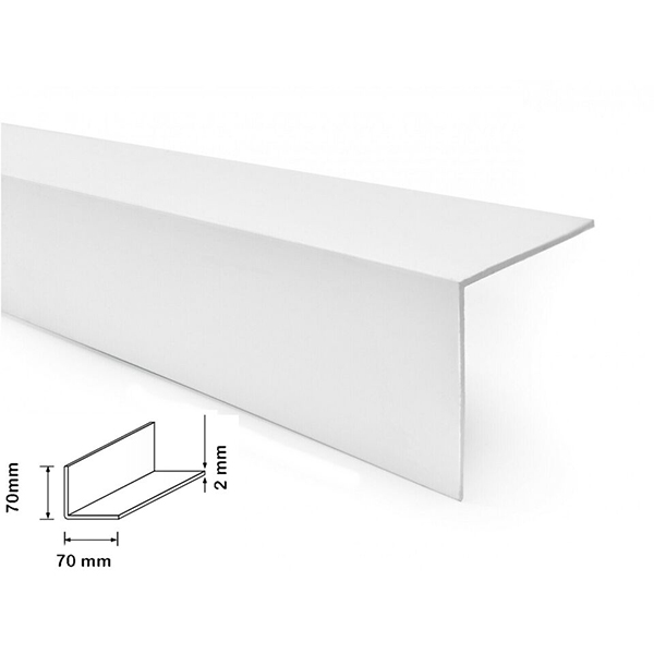 1m White Plastic PVC Corner Angle Trim