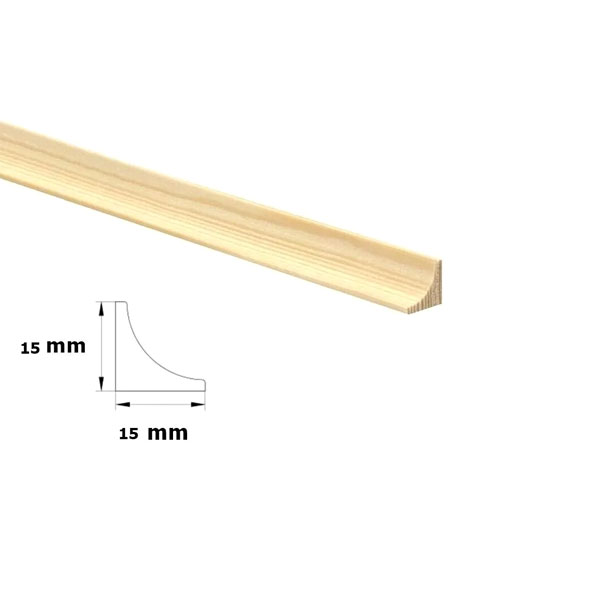 2.4m Decorative Scotia Pine Trim Moulding Beading Wooden Timber Edging