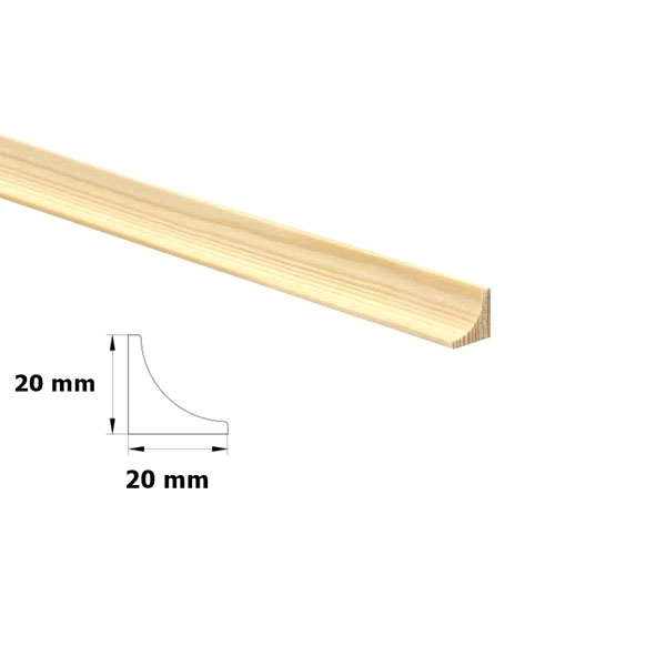 2.4m Decorative Scotia Pine Trim Moulding Beading Wooden Timber Edging