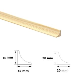 2.4m Decorative Scotia Pine Trim Moulding Beading Wooden Timber Edging