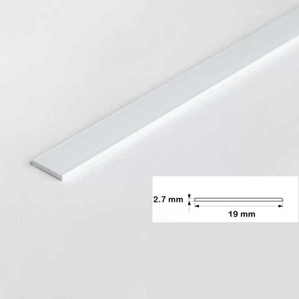 2.5 Metre Durable PVC Flat Bar Trim Architrave, Cover
