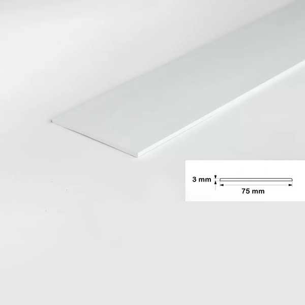 2.5 Metre Durable PVC Flat Bar Trim Architrave, Cover