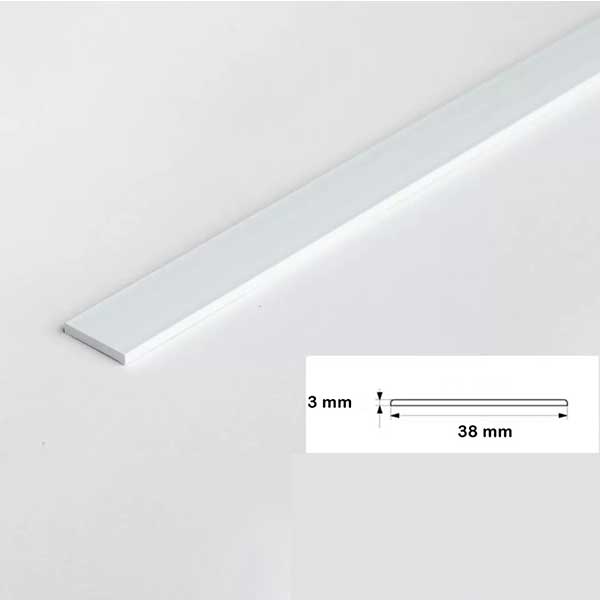 2.5 Metre Durable PVC Flat Bar Trim Architrave, Cover