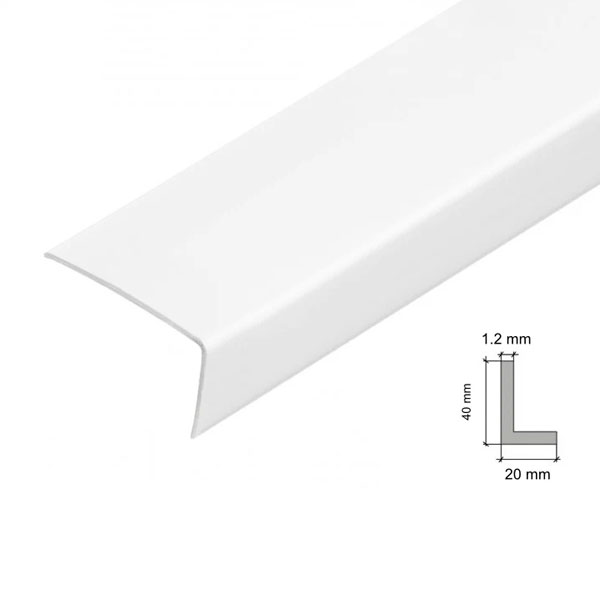 2.5m Unequal Plastic PVC Corner 90 Degree Angle Trim