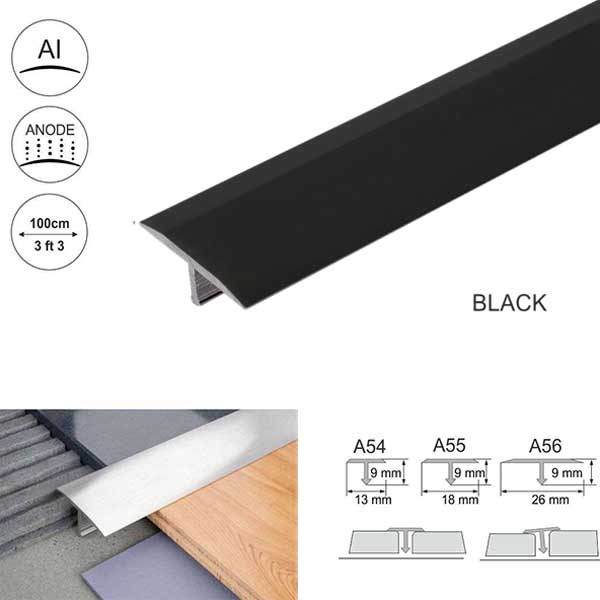 26mm Anodised Aluminium Threshold Trim T Bar Transition Trim For Tiles