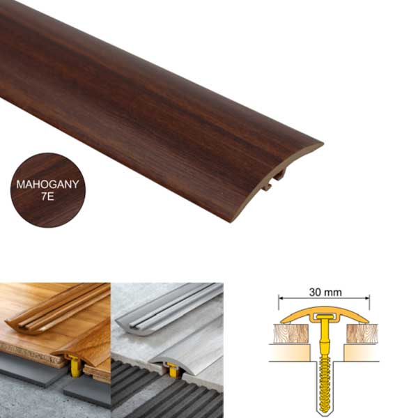30mm Wide PVC Door Floor Trim for Wooden, Laminate, Vinyl or Tiled Floors