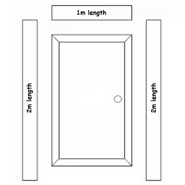 45mm Door Frame Edge Strips Plastic Architrave Trim Capping Kit