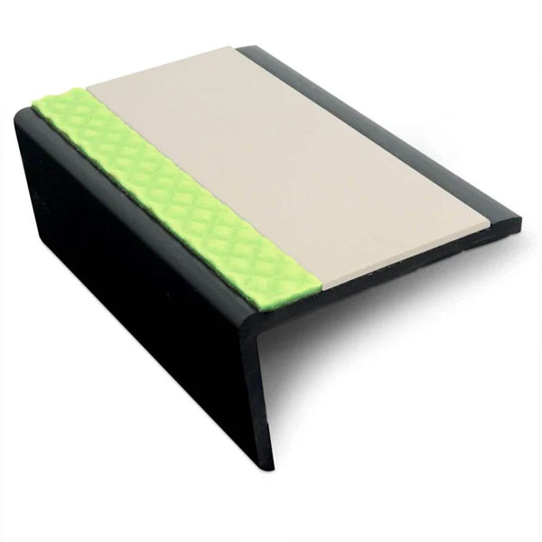 62.5mm x 35mm Aluminator Slimline PVC Non Slip Stair Nosing