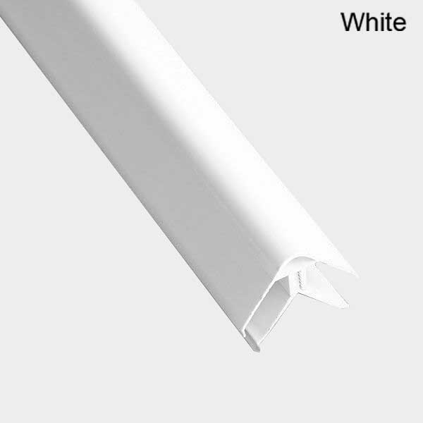 Universal PVC White 2-Part Corner Piece for 7.5/8mm Panels