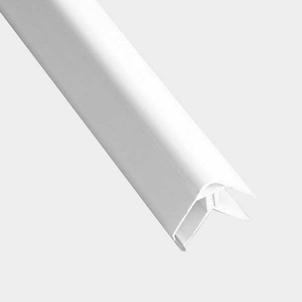Universal PVC White 2-Part Corner Piece for 7.5/8mm Panels
