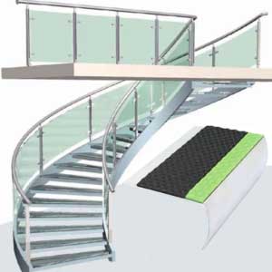 Aluminator Slimline stair nosing UK