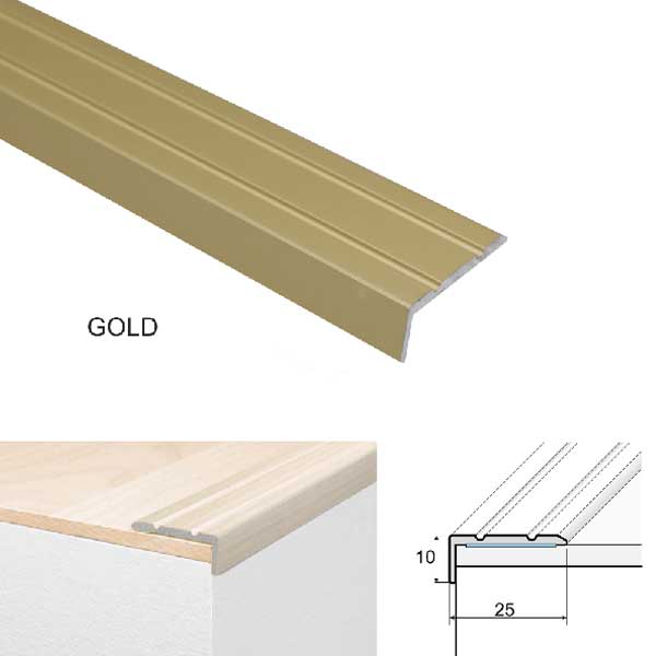 Aluminium Anti Non Slip Stair Edge Nosing