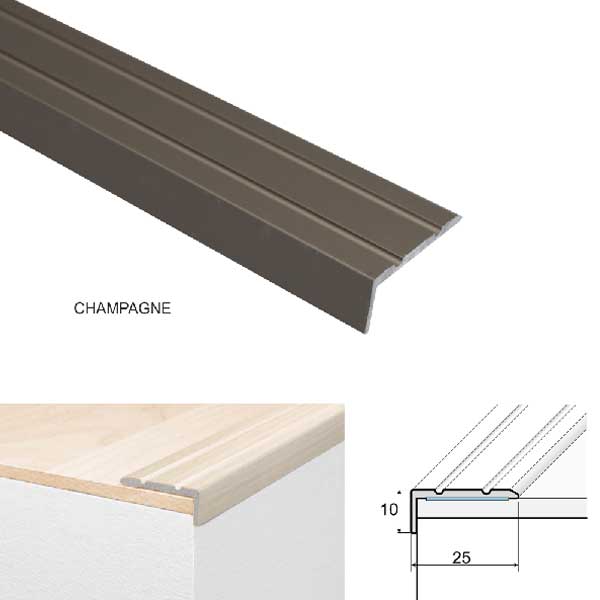 Aluminium Anti Non Slip Stair Edge Nosing
