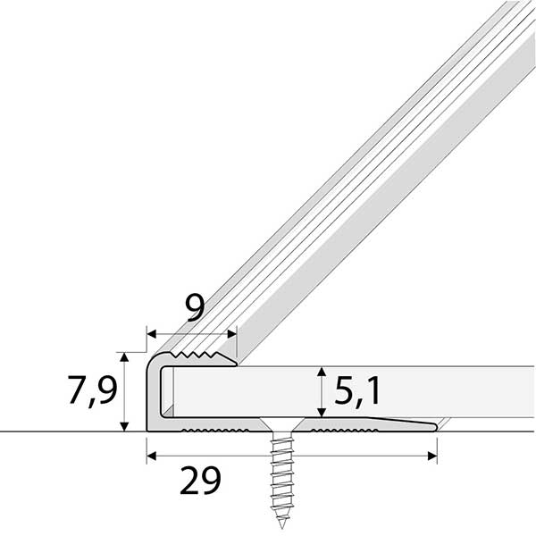 Aluminium Door Floor Threshold  For Luxury Click Vinyl Flooring