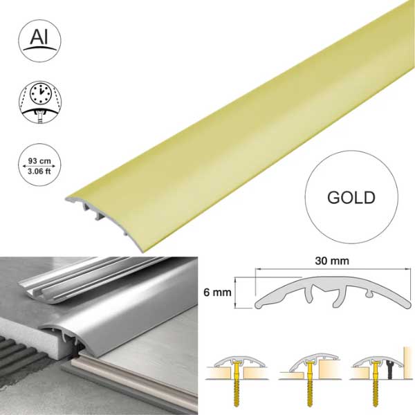 Aluminium Door Threshold Strip 30mm Floor Trim for Multi-Purpose