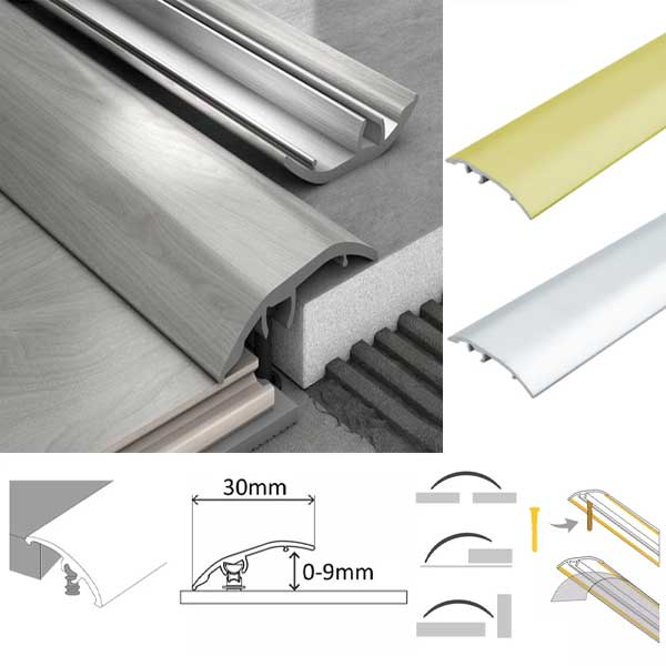 Aluminium Door Threshold Strip 30mm Floor Trim for Multi-Purpose