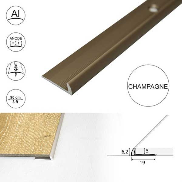 Aluminium Door Thresholds for Luxury Click Vinyl Flooring
