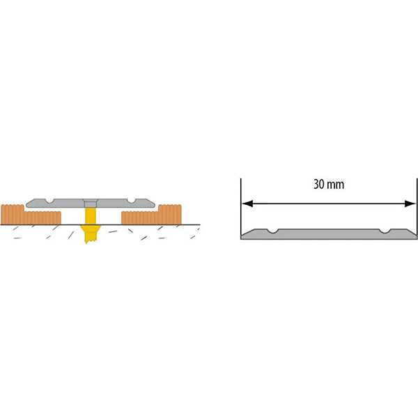 Aluminium Flat Door Threshold Floor Edging Bar Trim 