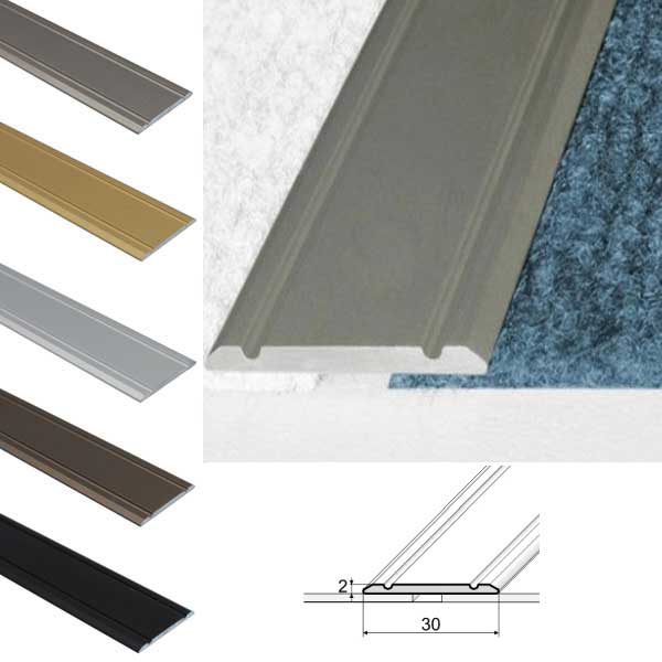 Aluminium Flat Door Threshold Self Adhesive For Wooden, Laminate, Carpet Vinyl Flooring