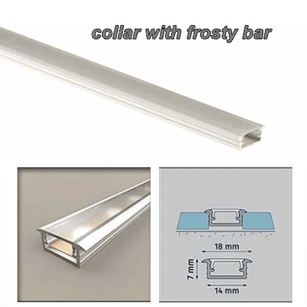 PVC Aluminium Collar Channel for LED Strip Light Profile Edge Trim