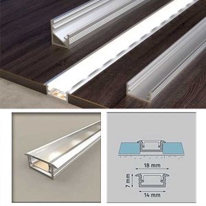 PVC Aluminium Collar Channel for LED Strip Light Profile Edge Trim