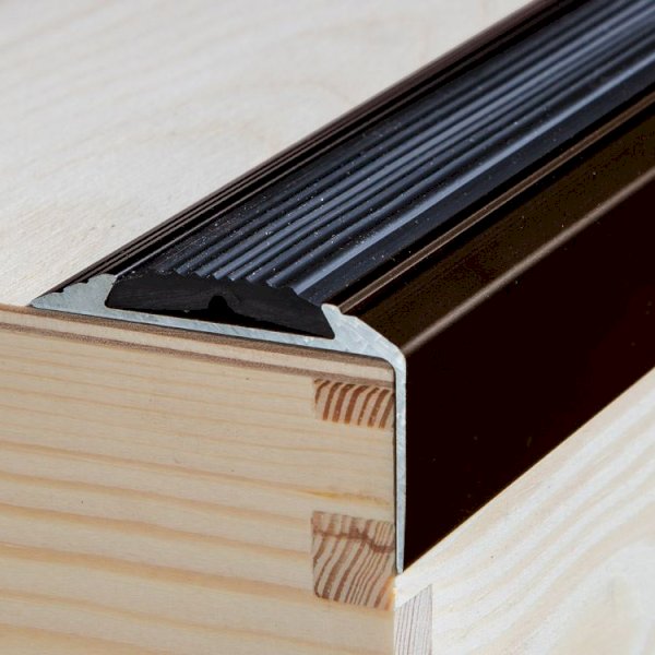 Aluminium Self Adhesive Anti-Slip Stair Nosing Edge Trim Rubber