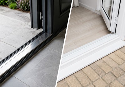 Aluminium vs uPVC Door Thresholds Side by Side