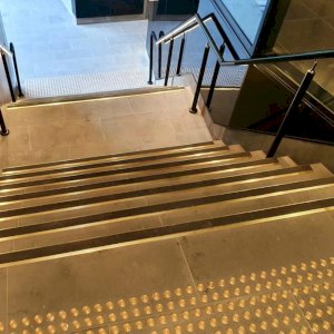 aluminium wood effect stair nosing