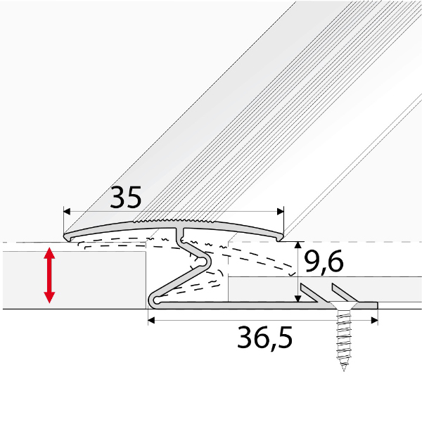 Aluminium Z Profiles For Joining Carpet to Wood