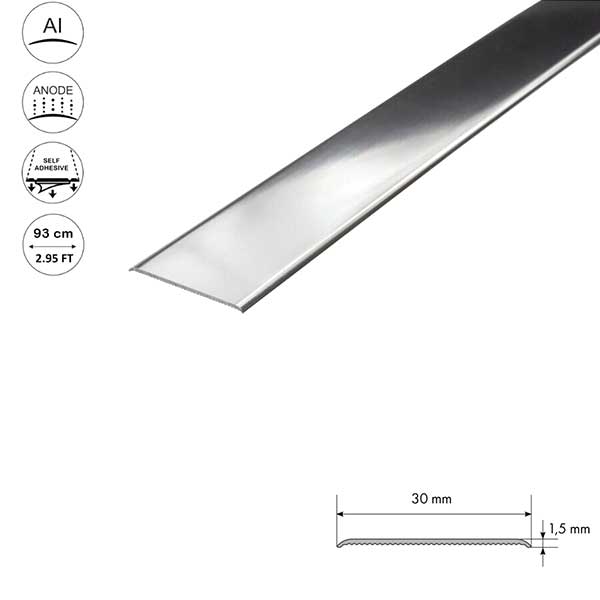 Anodised Aluminium Door Floor Bar Edge Trim Threshold Self Adhesive