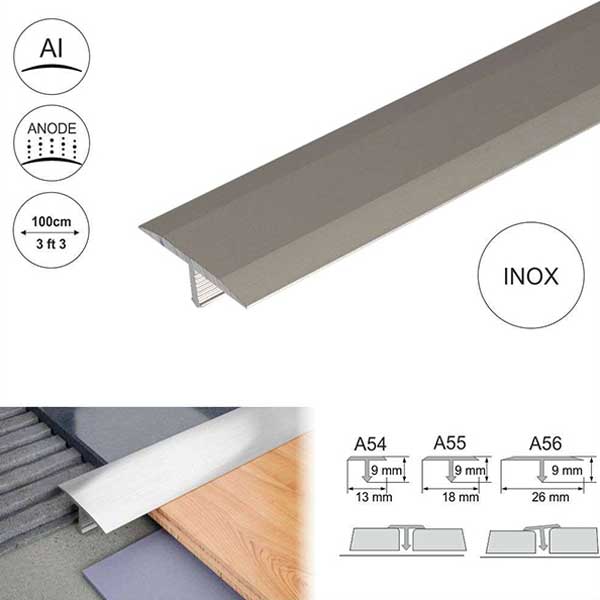 Anodised Aluminium Threshold Trim T Bar Transition Trim For Tiles