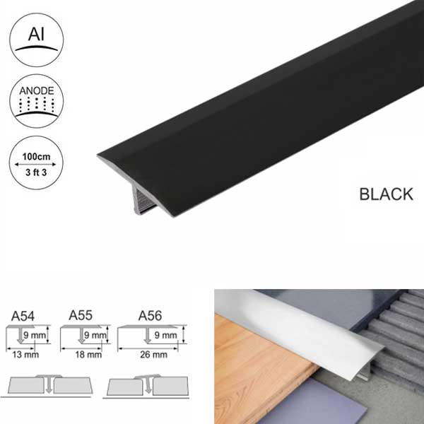 Anodised Aluminium Threshold Trim T Bar Transition Trim For Tiles
