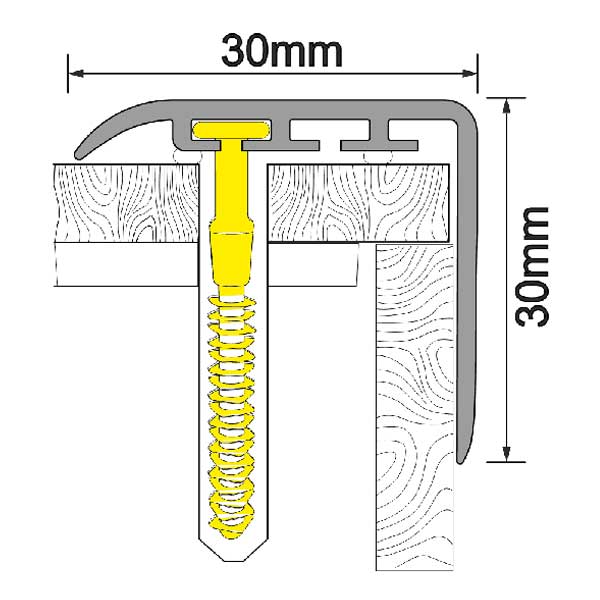 Anti Slip UPVC Stair Nosing for Stair Treads