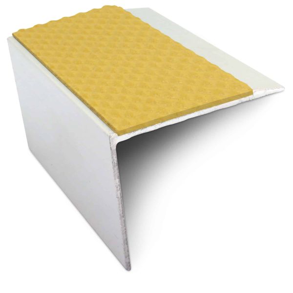 DDA Compliant Aluminium Non Slip Stair Nosing Edge Trim With Pvc Insert 56 x 55mm 