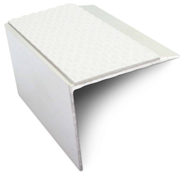 DDA Compliant Aluminium Non Slip Stair Nosing Edge Trim With Pvc Insert 56 x 55mm 