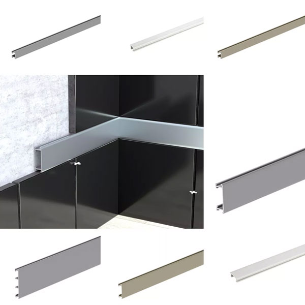 Decorative Aluminium Anodized Border Tile Strip - 2.5m Long 