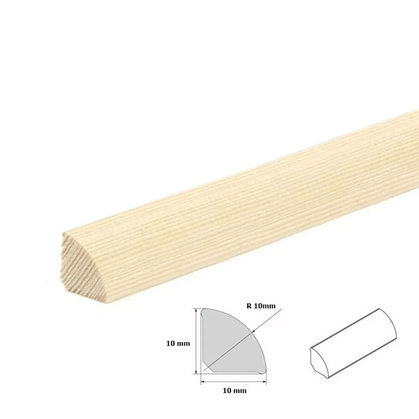 Decorative Pine Beading Wood Quadrant Moulding Flooring Trim Edging 