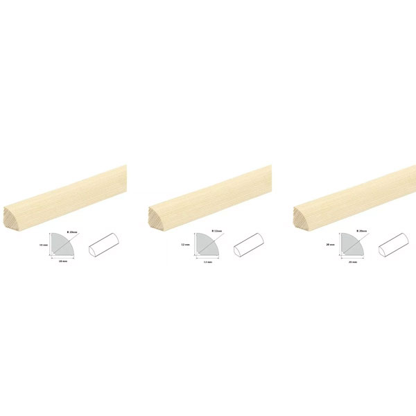 Decorative Pine Beading Wood Quadrant Moulding Flooring Trim Edging 
