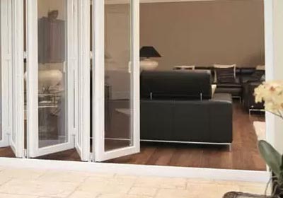 Close-up of a modern door threshold providing protection and insulation