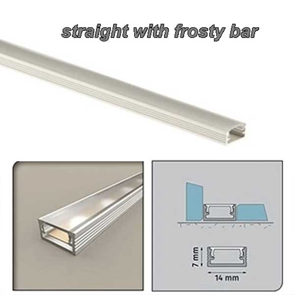 Aluminium PVC Straight Channel LED Strip Light Edge Profile Cover