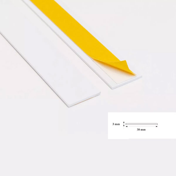 PVC Self Adhesive Architrave 1m Durable Flat Bar