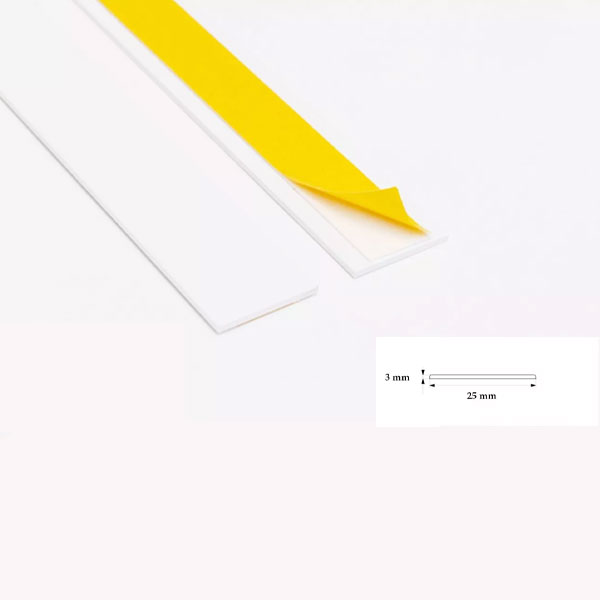 PVC Self Adhesive Architrave 1m Durable Flat Bar